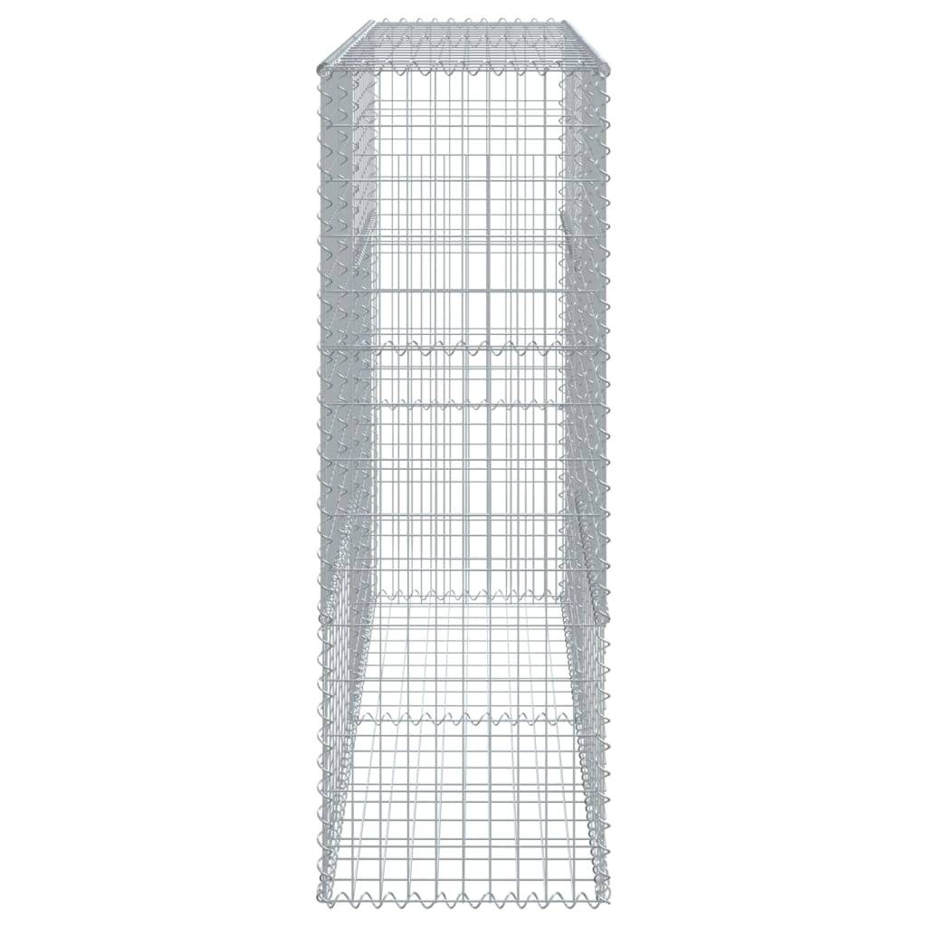 Panier gabion | Mur en gabion avec couvercle 200x50x150 cm fer galvanisé - Image 4