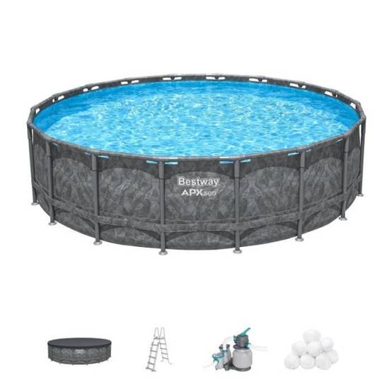 Bestway - Kit Piscine hors sol tubulaire BESTWAY - APX 365™ - 549 x 132 cm - Ronde (Filtre a sable, 250 g polysphere, échelle, bâche) - Image 1