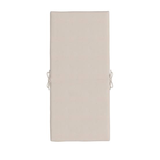 Lot de 2 coussins d'extérieur pour fauteuil chaise à dossier avec attaches rembourrage 8 cm, dim. 112L x 51l cm, beige - Image 9