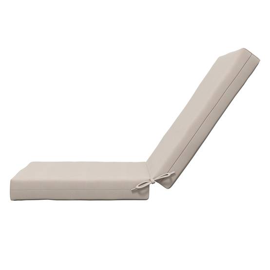 Lot de 2 coussins d'extérieur pour fauteuil chaise à dossier avec attaches rembourrage 8 cm, dim. 112L x 51l cm, beige - Image 10
