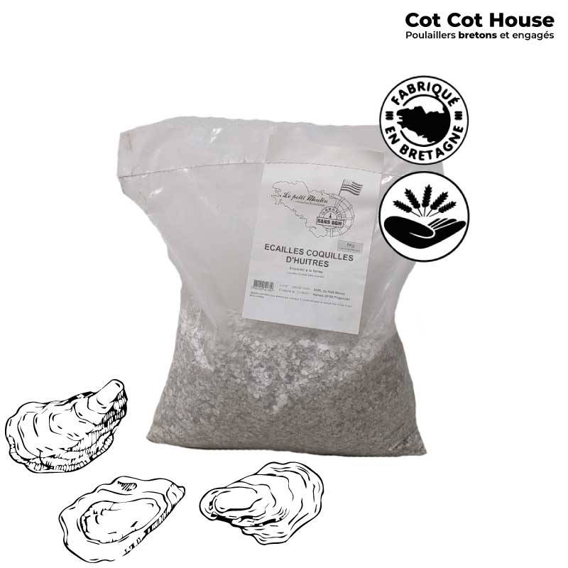 Écailles de coquilles d'huîtres origine bretagne 5kg - Cot Cot House