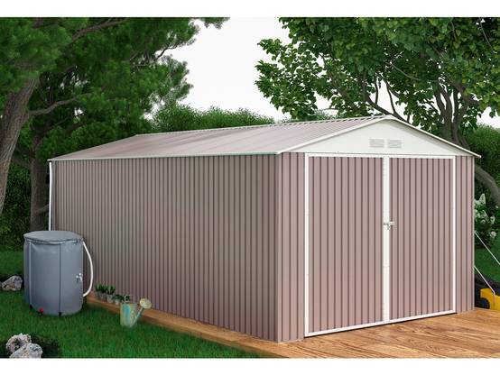 Habitat Et Jardin - Garage Métal "nevada" - 15,36m² Avec Gouttière Et Récupérateur D'eau -habitat Et Jardin - Image 2