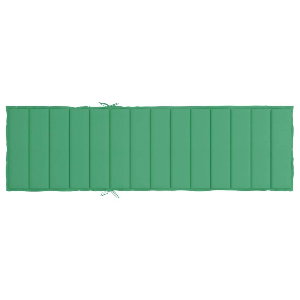 Coussin Bain de soleil | Coussin de chaise longue vert 200x60x3 cm tissu oxford Maison Chic - Image 5