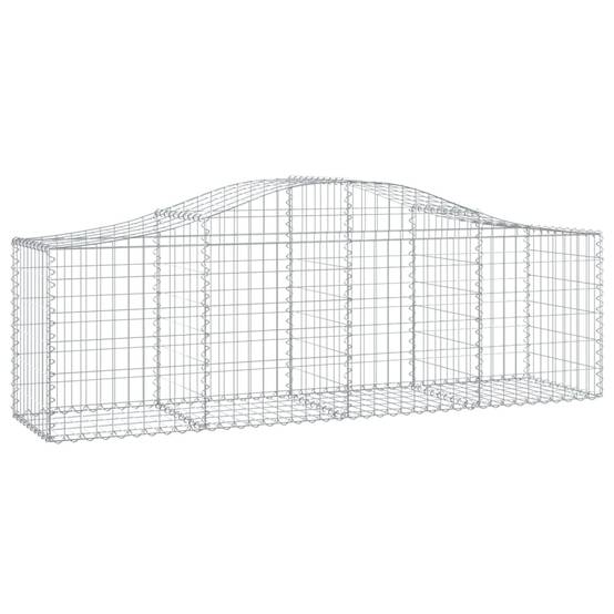 Vidaxl - Paniers à gabions arqués 2 pcs 200x50x60/80 cm Fer galvanisé vidaXL 3145598 - Image 4