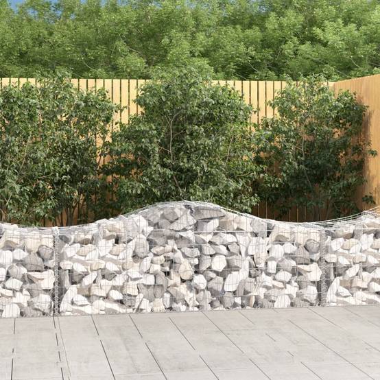 Vidaxl - Paniers à gabions arqués 2 pcs 200x50x60/80 cm Fer galvanisé vidaXL 3145598 - Image 1