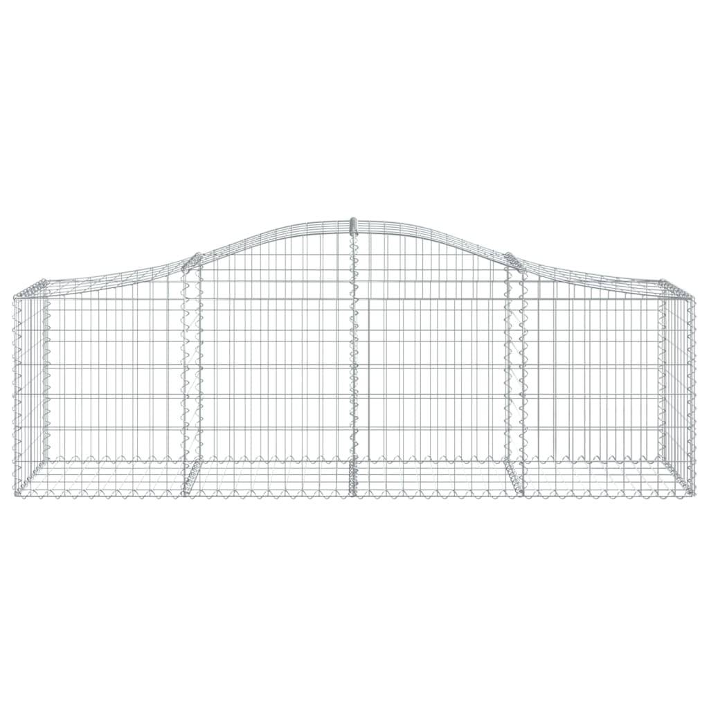 Vidaxl - Paniers à gabions arqués 2 pcs 200x50x60/80 cm Fer galvanisé vidaXL 3145598 - Image 5