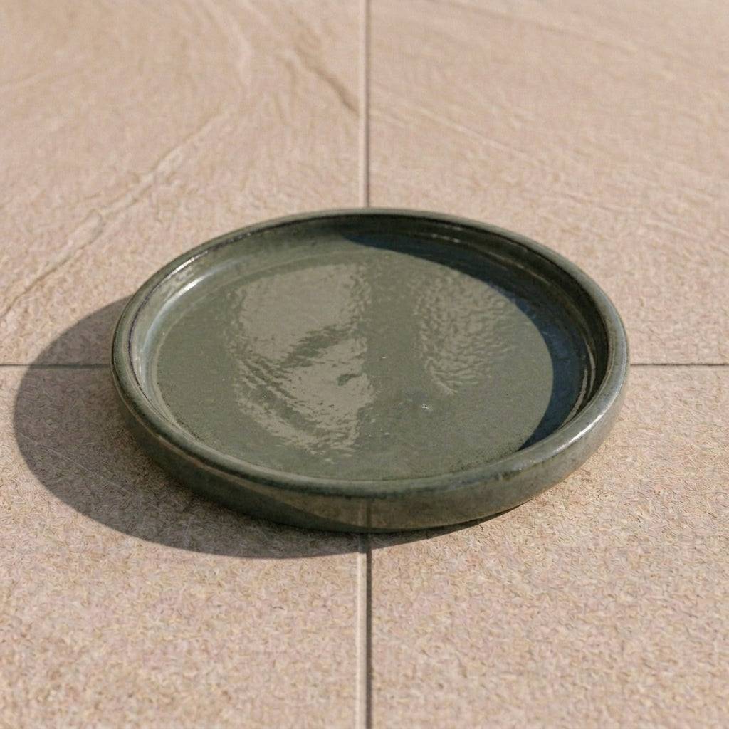 Provencelia - Soucoupe ronde 35cm vert crème - Image 1
