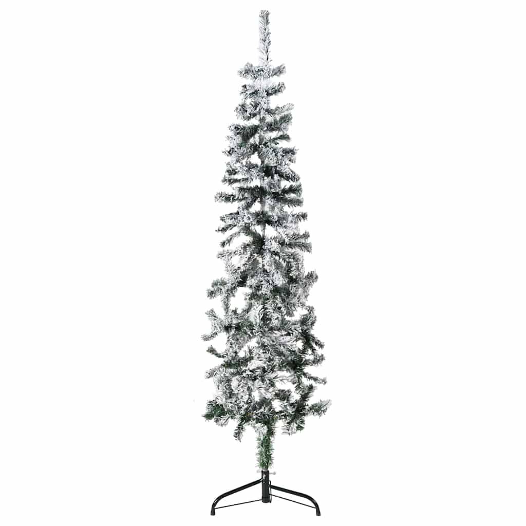 ComfortXL - Demi-sapin de Noël mural floqué PVC effet enneigé Vert 150 cm – ComfortXL Outdoor Living - Image 1