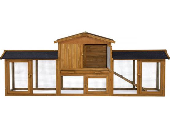 Habitat Et Jardin - Clapier Pour Lapin Avec 1 étage En Bois "galina" - 224 X 53 X 84 Cm - Marron -habitat Et Jardin - Image 4
