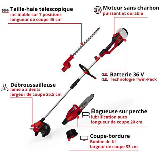 Einhell - Outil multifonctions sans fil GE-LM 36/4 in 1 Li - sans batterie Einhell - Image 2