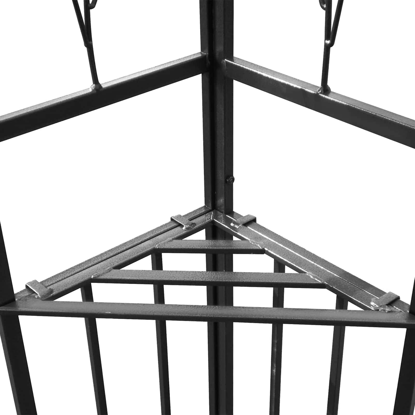 ComfortXL - Tonnelle gazebo aluminium jardin patio toit à lames orientable 4x3m bordeaux - ComfortXL Outdoor Living - Image 5