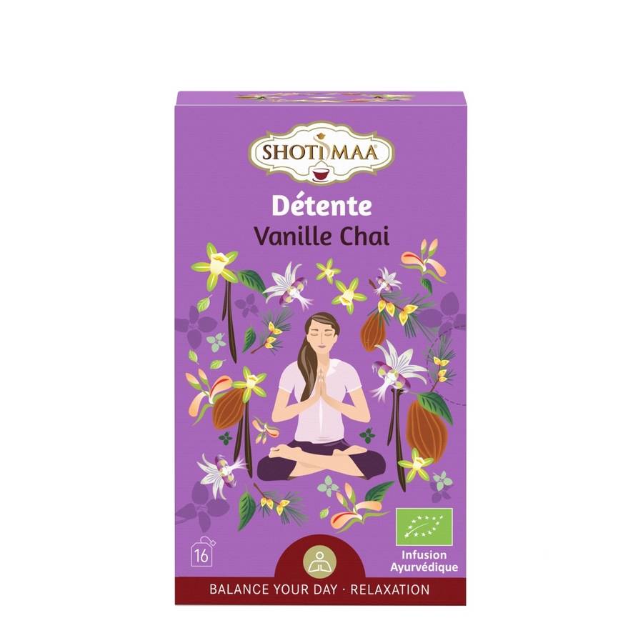 Tisane Bio Détente – Infusions Naturelles Chai Vanille Idéale Soir aux arômes envoûtants - Saveur Douce et crémeuse - Sans Caféine - Image 1