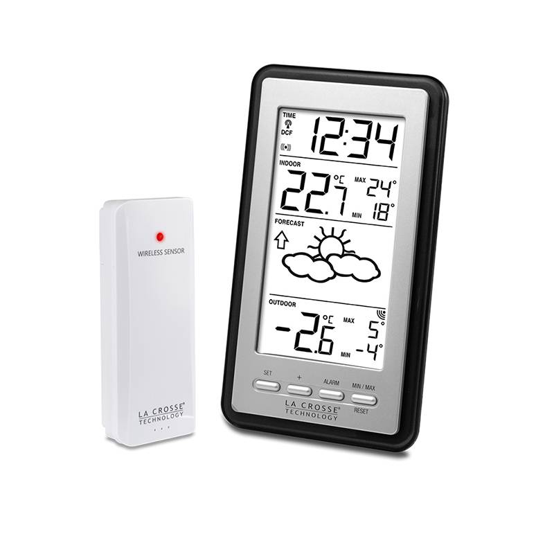 La Crosse Technology - Station météo avec min/max WS9130 Silver et Noir - Image 1