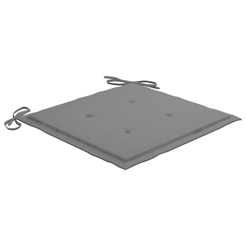 ComfortXL - Ensemble de 4 Chaises d'Extérieur Pliantes Bois d'Acacia et Coussins pour Table de Jardin Finition Grise – ComfortXL Outdoor Living - Image 5