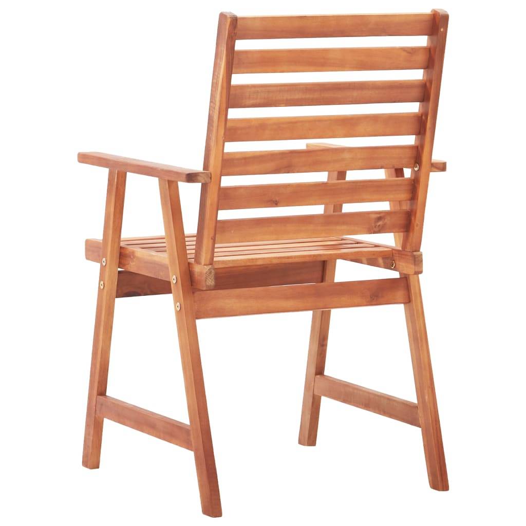 Lot de 2 chaises de jardin acacia naturel et gris 62 x 56 x 92 cm - PANGIVO - Image 6