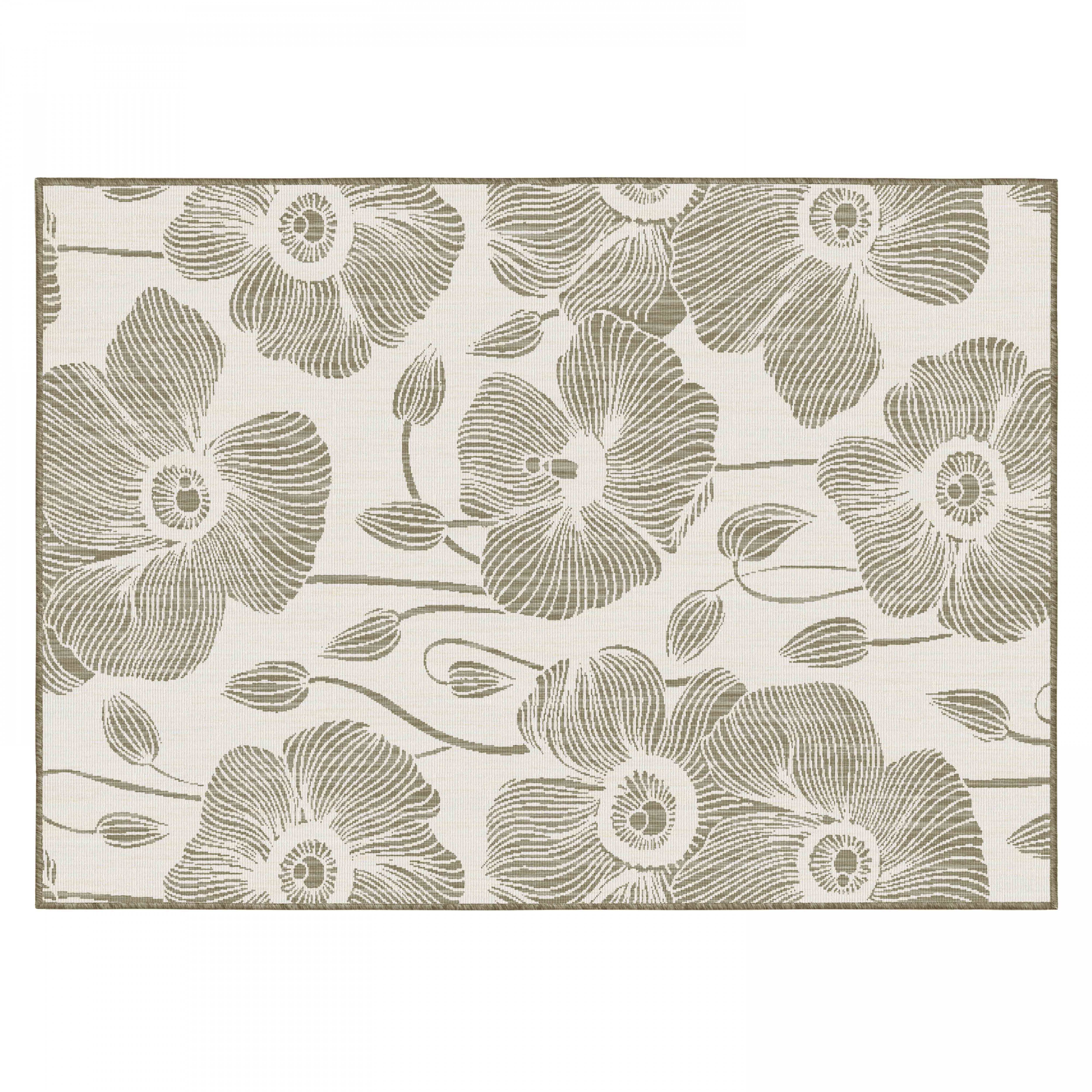 Oviala - Tapis d'extérieur en polypropylène 120 x 170 cm taupe Poppy - Oviala - Image 3