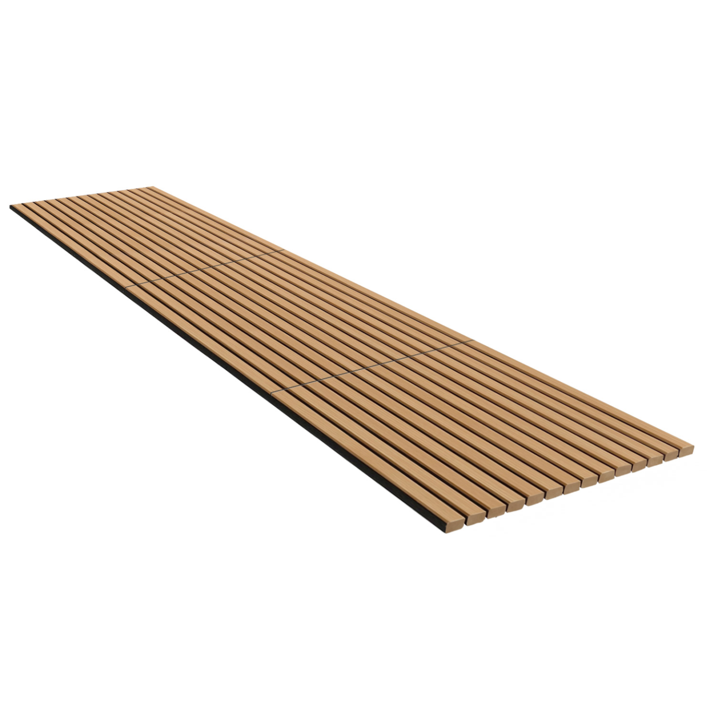 Panneaux acoustiques en tasseaux de bois 240 x 60 cm effet chêne clair et noir - Image 5
