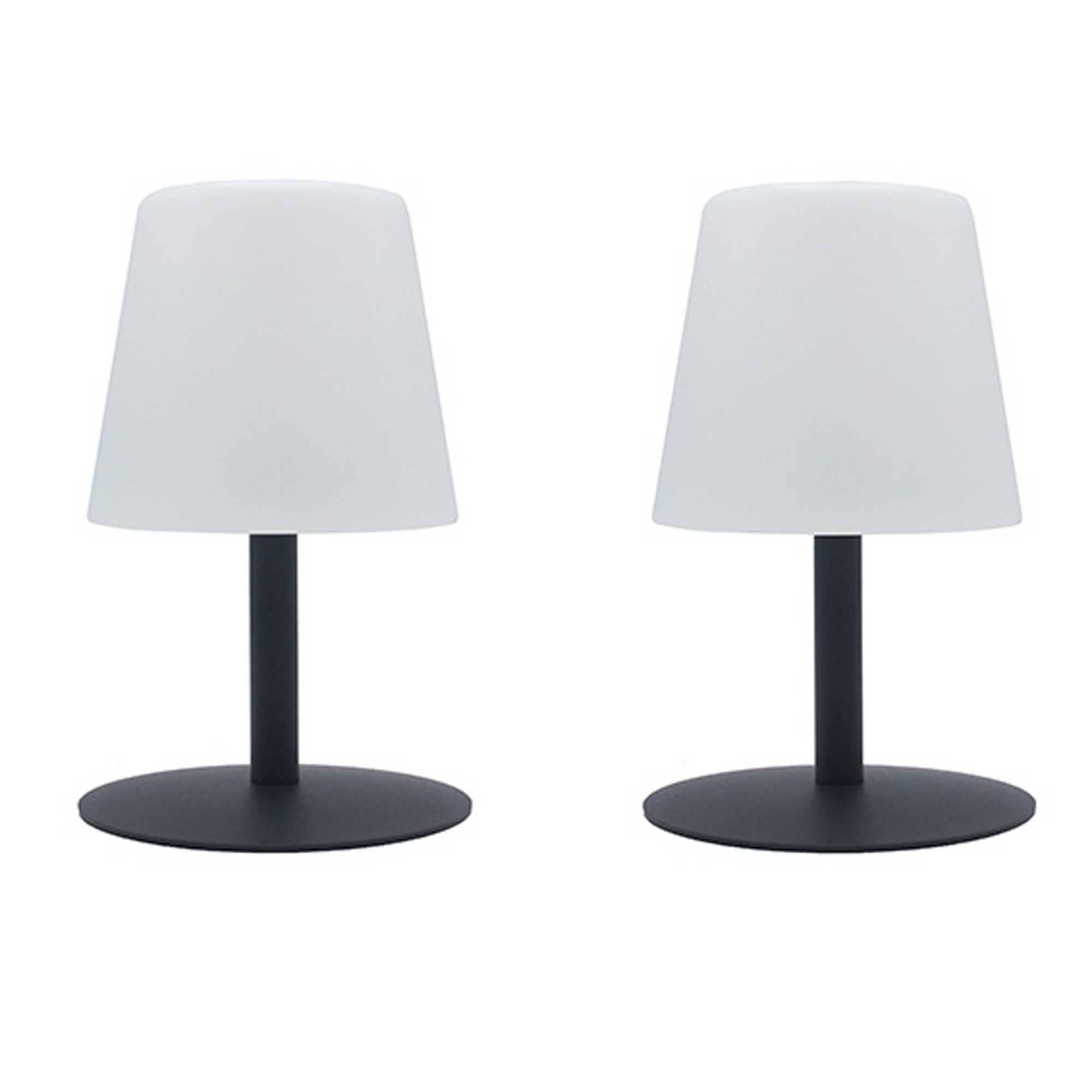 Lumisky - 2 Lampes de table sans fil STANDY MINI Gris H25cm - Image 1