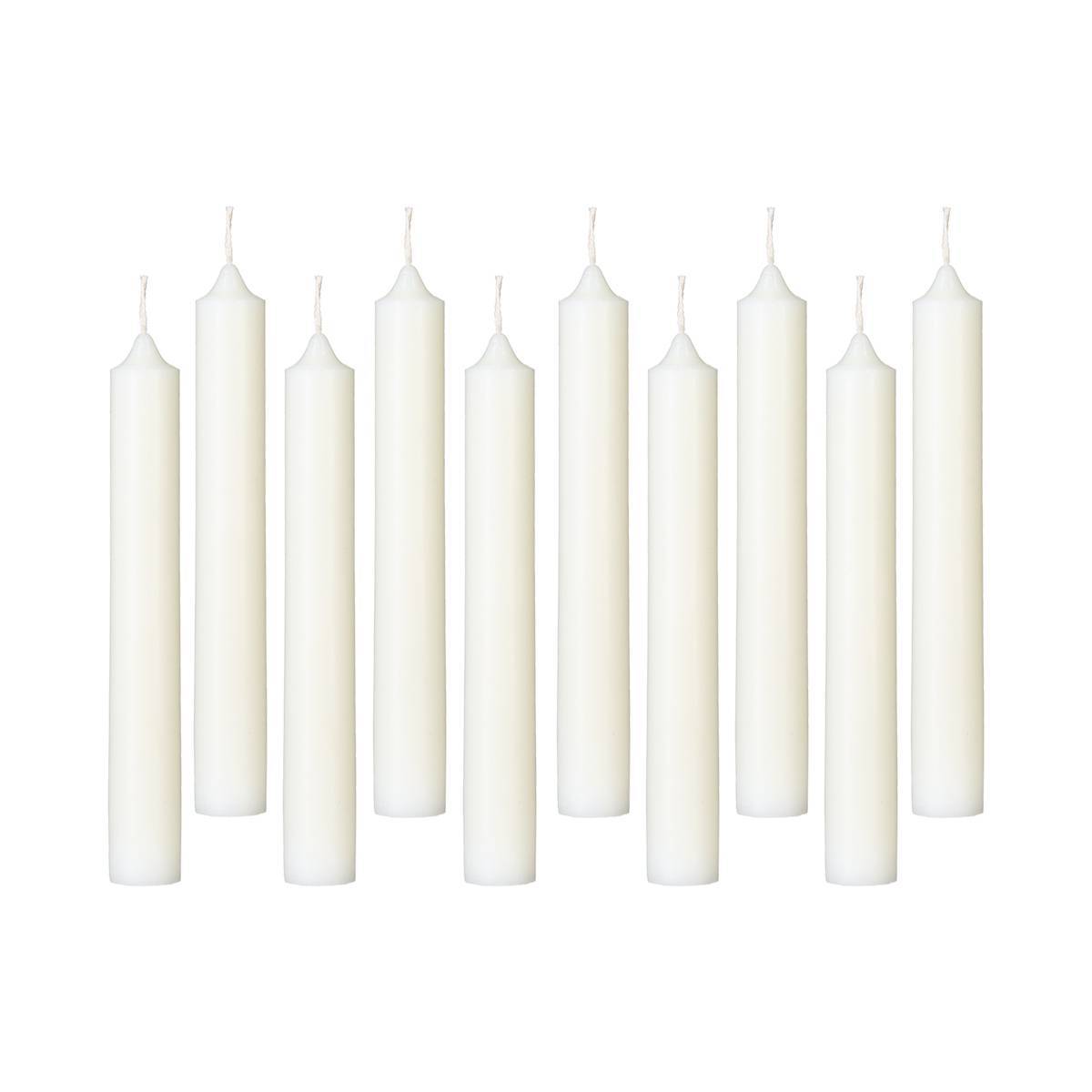 Atmosphera - Lot de 10 bougies bâtons "Hugo" blanc ivoire 45g - Atmosphera Créateur d'intérieur - Image 2