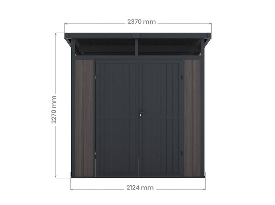 Abri de Jardin Composite 4m2 Gris EVORA - Image 3