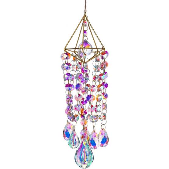 Attrape - Soleil Cristal Placé Or Suspension - Image 1