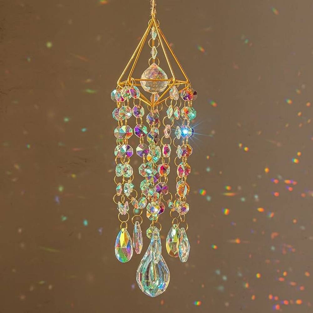 Attrape - Soleil Cristal Placé Or Suspension - Image 2