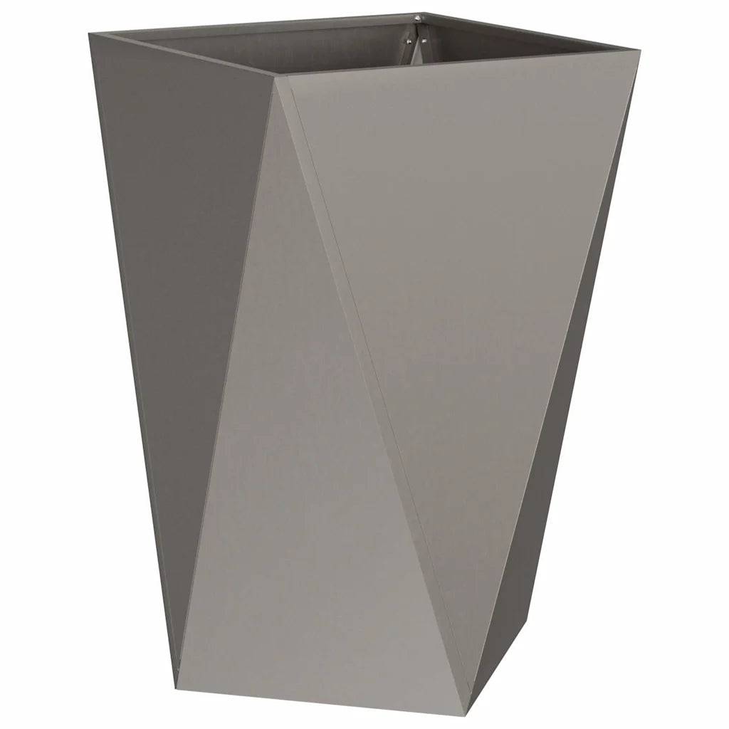 Jardinière rectangulaire moderne extérieure 50 x 50 x 75 cm design chic en acier rouillé - Image 2