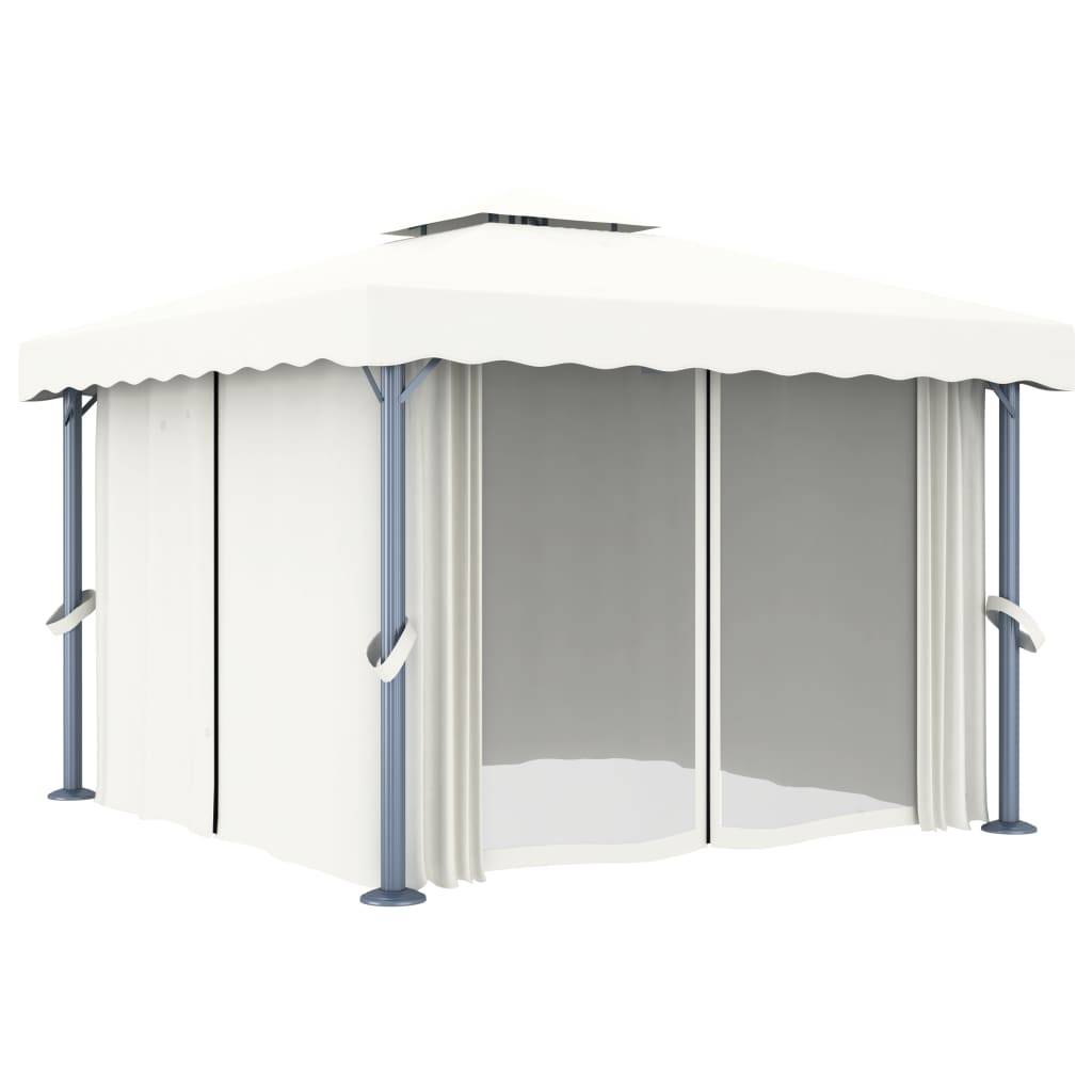Tonnelle Aluminium Blanc Crème 3 x 3 x 2.65 m - PANGIVO - Image 2