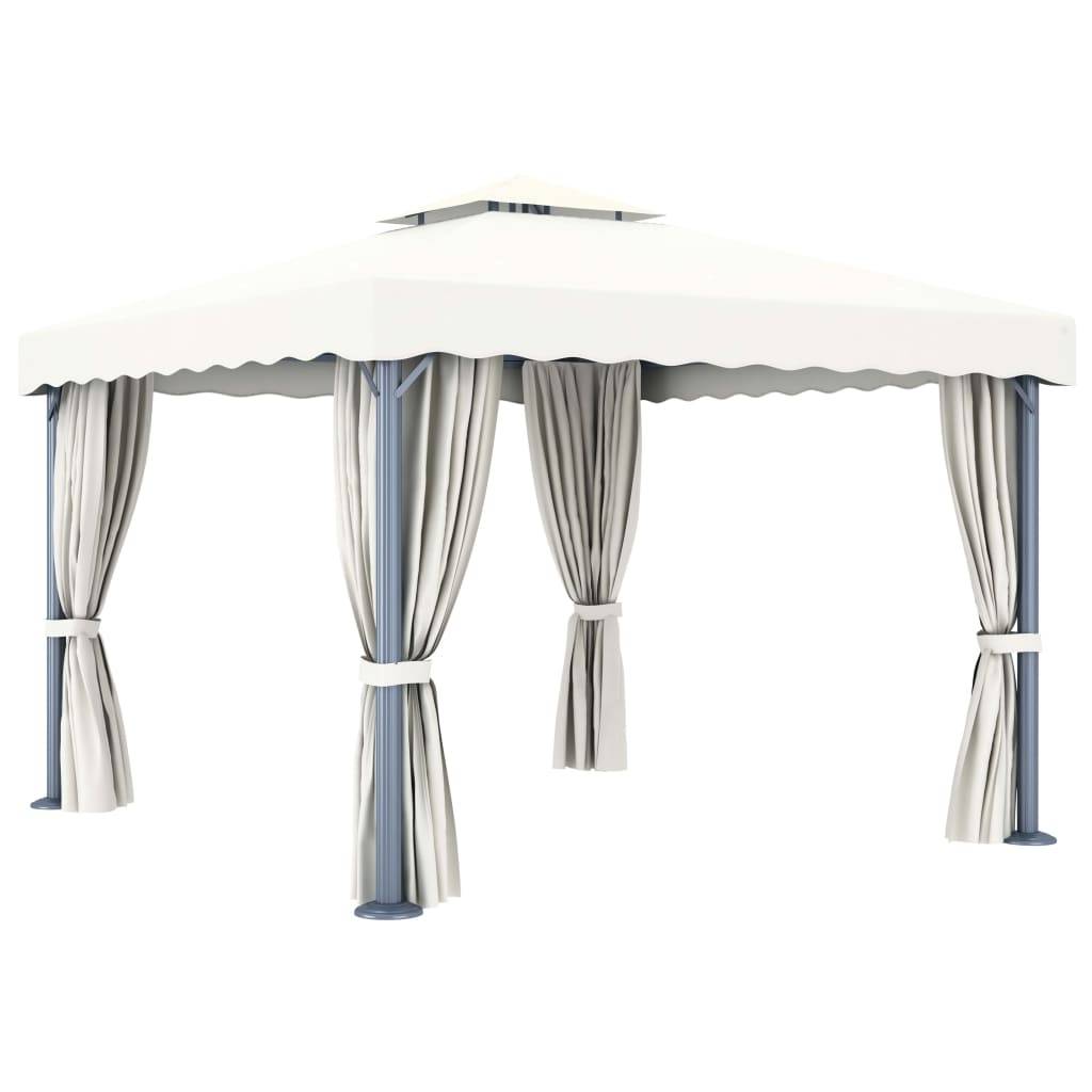 Tonnelle Aluminium Blanc Crème 3 x 3 x 2.65 m - PANGIVO - Image 4