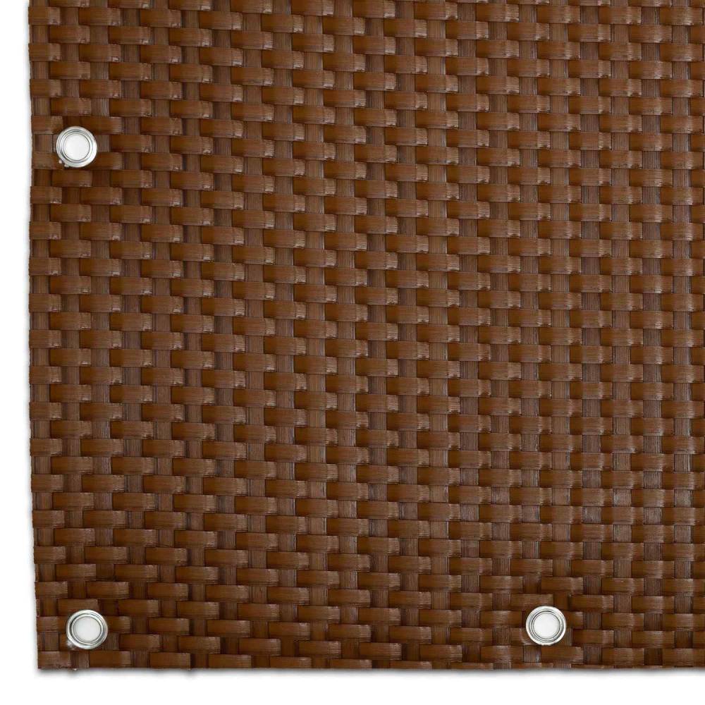 Rattan Art - Brise-vue en résine tressée avec oeillets métalliques coloris miel 0.9 x 3 m - Image 3