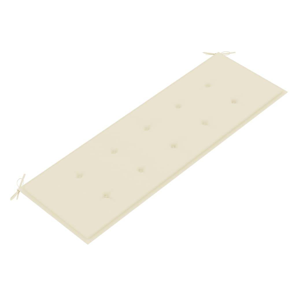 Helloshop26 - Banc de jardin meuble de patio d'extérieur terrasse avec coussin 157 cm bois d'acacia massif - Image 5