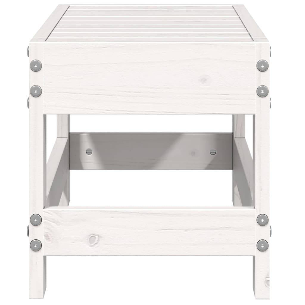 Vidaxl - Repose-pied de jardin blanc 62x30x32 cm bois de pin massif vidaXL 844894 - Image 6