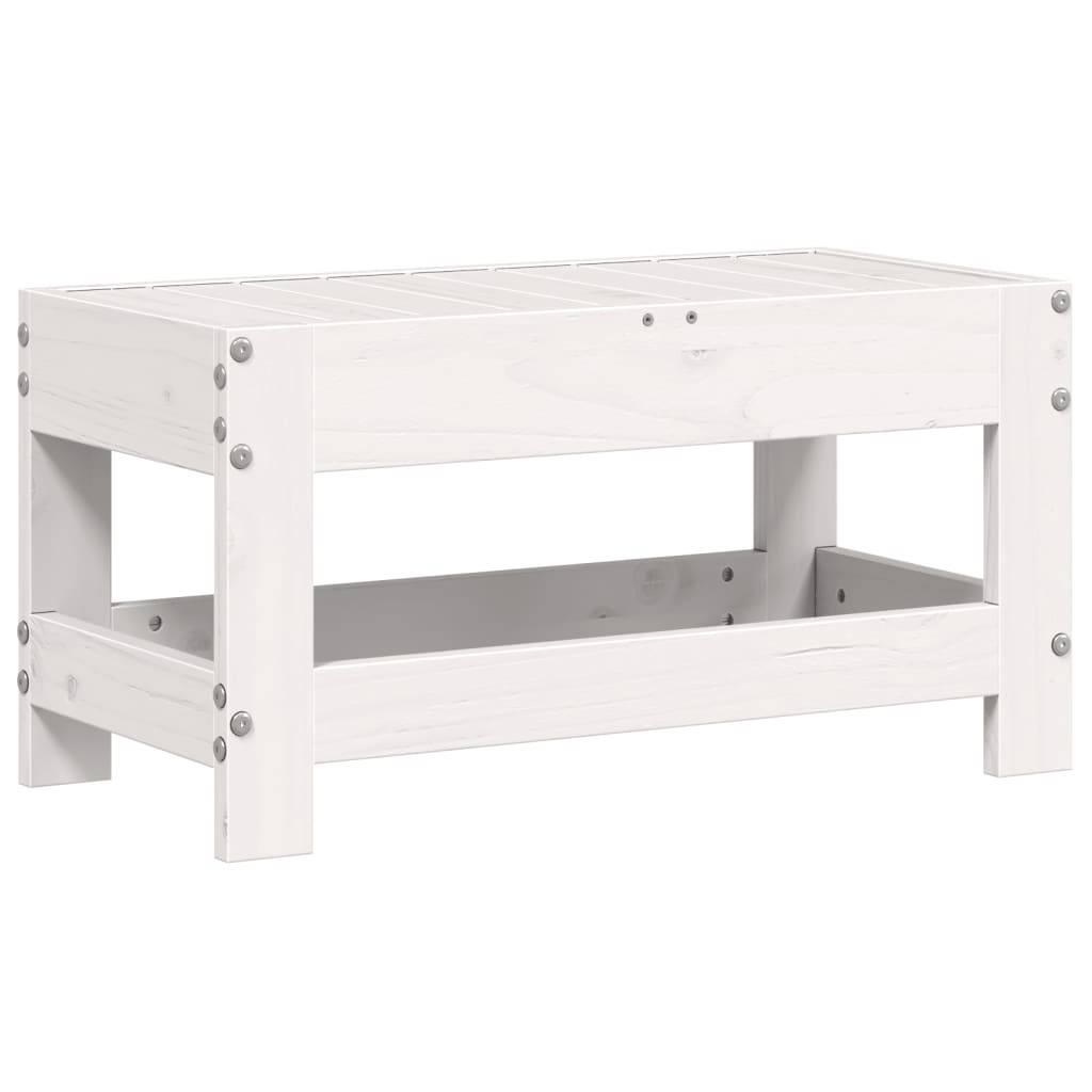 Vidaxl - Repose-pied de jardin blanc 62x30x32 cm bois de pin massif vidaXL 844894 - Image 7