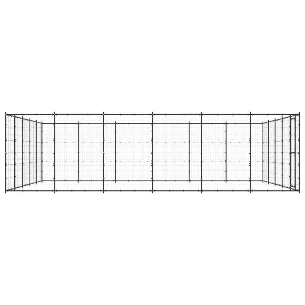 Helloshop26 - Chenil extérieur cage enclos parc animaux chien d'extérieur pour chiens acier 36,3 m² - Image 4