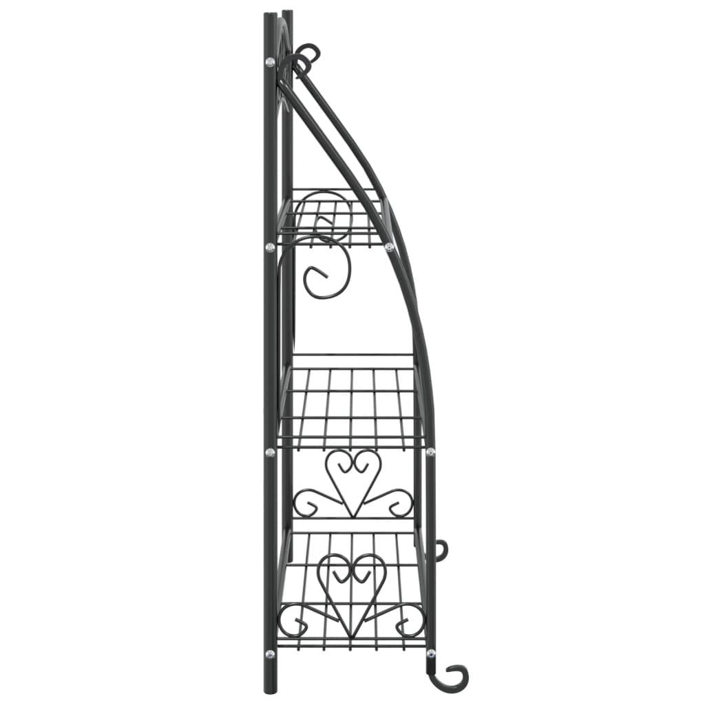 Vidaxl - Étagère à fleurs Noir 56x30x96 cm Acier vidaXL 319353 - Image 6