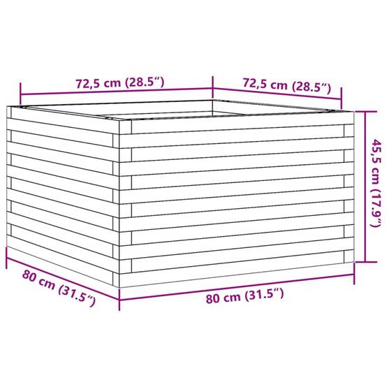 Vidaxl - Jardinière 80x80x45,5 cm bois de pin imprégné vidaXL 847262 - Image 3