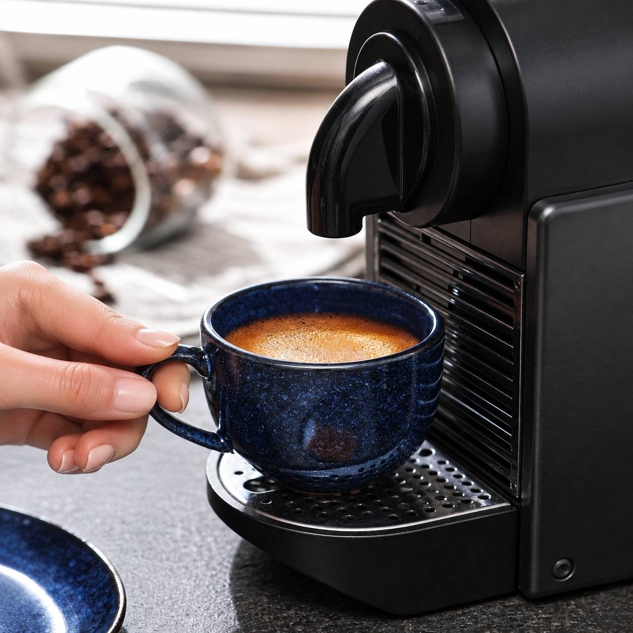 Set de 6 Tasses à Café en Céramique avec Sous-tasses Cuillères et Support Métal - Image 5