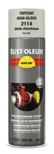 Couche de finition Hard Hat Ral-couleurs gris argent RAL 7001 500ml - RUST-OLEUM - 2184 - Image 2
