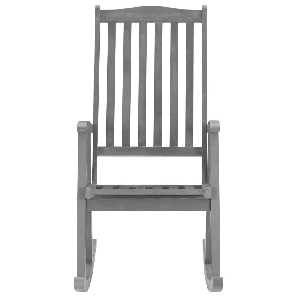 Vidaxl - Chaise à bascule avec coussins Gris Bois d'acacia massif vidaXL 3064212 - Image 8