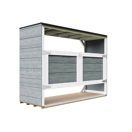 Timbela - Abri de jardin pour poubelles, Cache poubelle extérieur 1,62 m² / 3x240L - Timbela M982A-CAVERN STEEL - Image 2