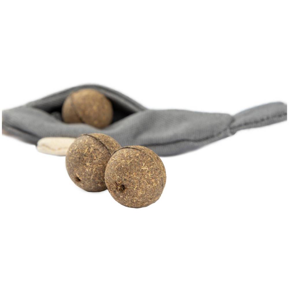 Flamingo - Lapin 14 cm gris beige+ 3 billes de Catnip jouet pour chat - Image 4