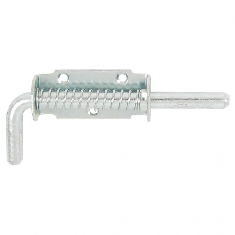 Afbat - Verrou pistolet à ressort zingué blanc AFBAT - Image 1