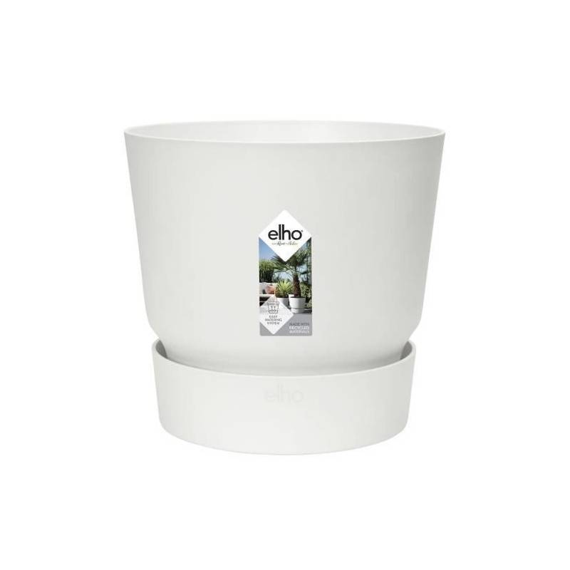 Elho - Elho Pot De Fleurs Rond Greenville 40 - Exterieur - O 39 X H 36,8 Cm - Blanc - Image 2