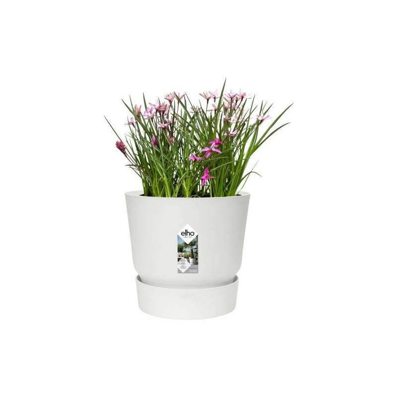 Elho - Elho Pot De Fleurs Rond Greenville 40 - Exterieur - O 39 X H 36,8 Cm - Blanc - Image 4