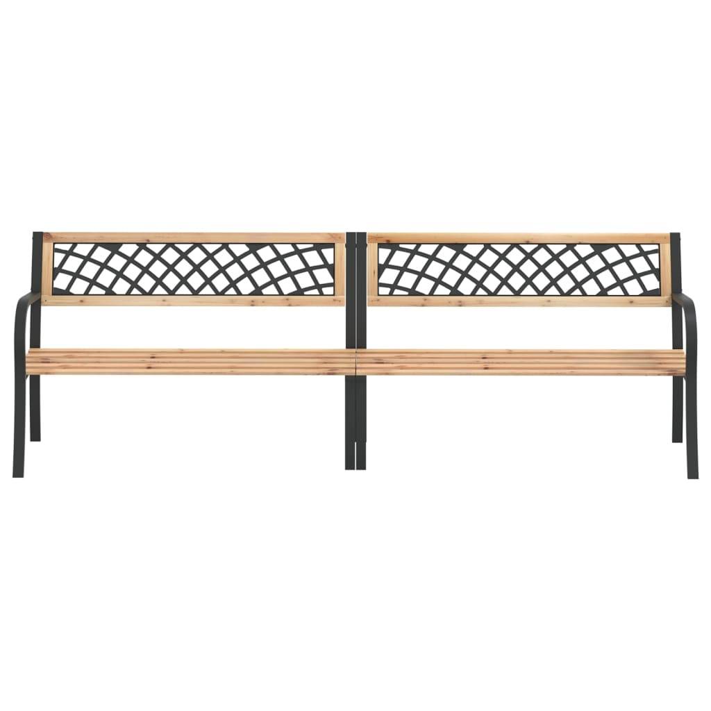 Helloshop26 - Banc de jardin meuble de patio d'extérieur terrasse double de jardin 238 cm bois de pin chinois - Image 2