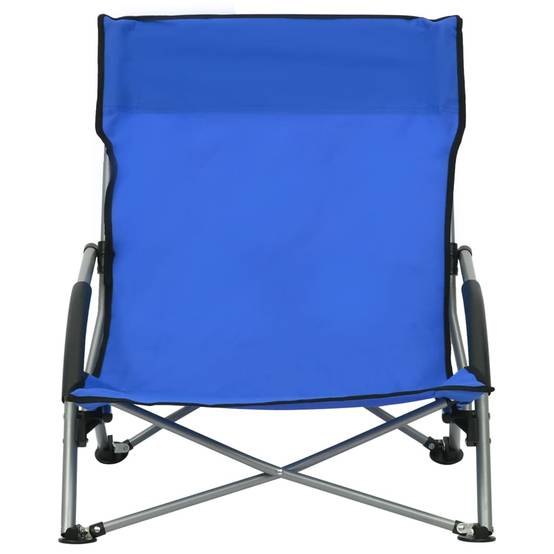 Maison Chic - lot de 2 Chaises de plage pliables - Bain de soleil - Transat Bleu Tissu HL273 - Image 3