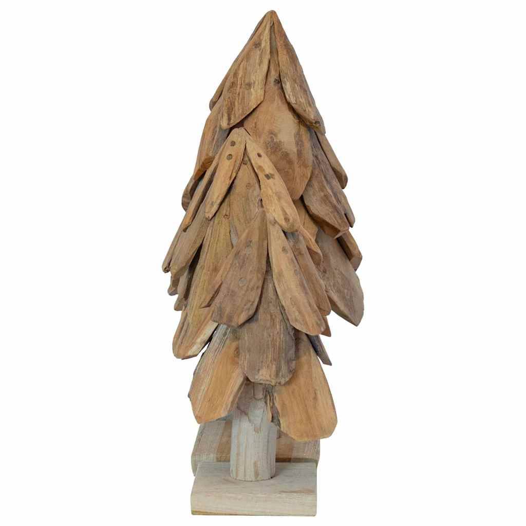 Maison Chic - Sapin de Noël | Arbre de Noël avec support 3 pcs Marron Bois de teck solide Maison Chic - Image 6