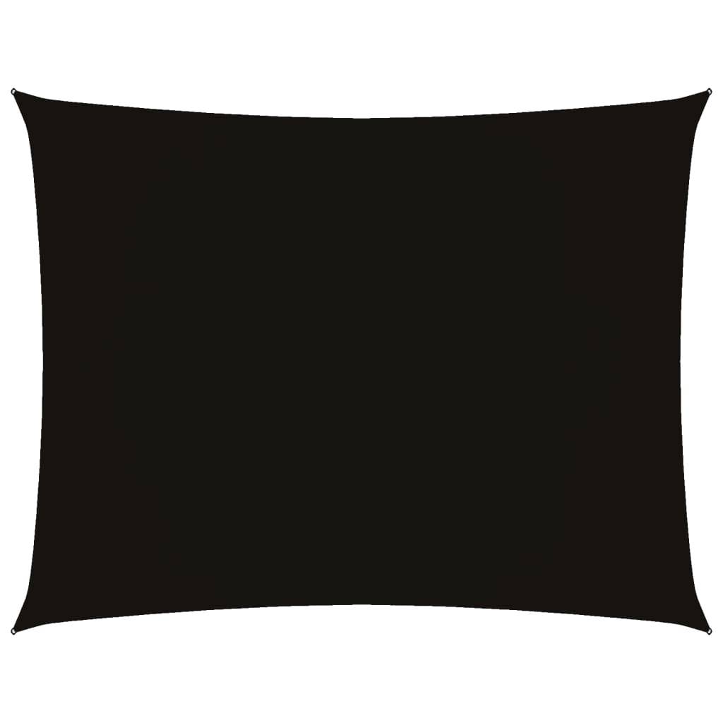 Voile de parasol - accessoire parasol - Tissu de remplacement pour parasol tissu oxford rectangulaire 2x3 m noir - MEUBLE PRO - Image 1