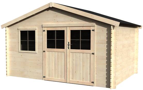 Decor et Jardin - ABRI DE JARDIN BOIS BORÉAL - 8.28 m² utile - 3.98x2.48 m - Ep. 28 mm - Couleur : naturel - Décor et Jardin - Image 1