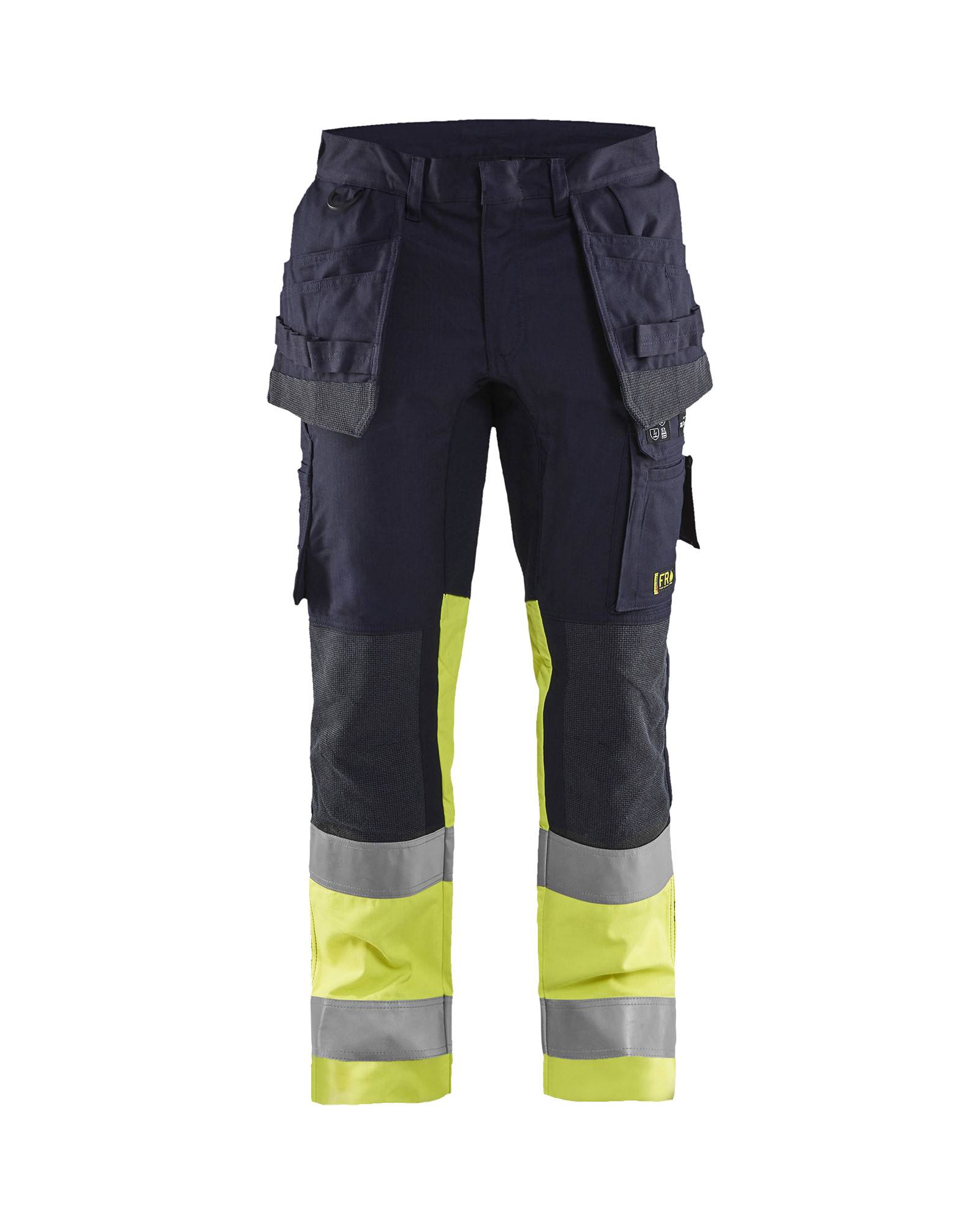 Pantalon multinormes inhérent +stretch Marine/Jaune fluo | 148715128933 - Blaklader
